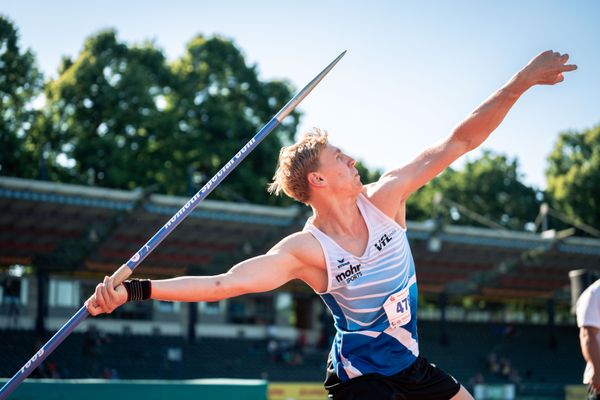 Bennett Pauli (VfL Stade) am 02.07.2022 waehrend den NLV+BLV Leichtathletik-Landesmeisterschaften im Jahnstadion in Goettingen (Tag 1)